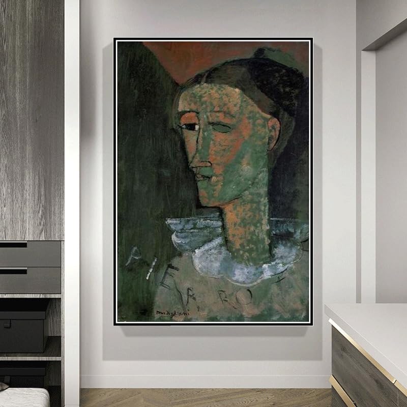 Amazon | DIY 数字油絵 アメデオ・モディリアーニによるピエロの絵画